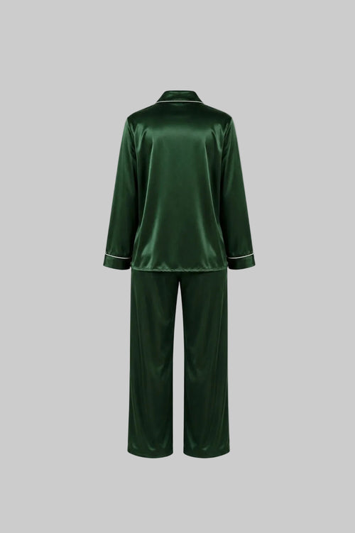 After Dusk Women’s Premium Satin Lounge Wear Set | Luxury Satin Fabric | Soft, Elegant  & Comfortable | Olive Green
