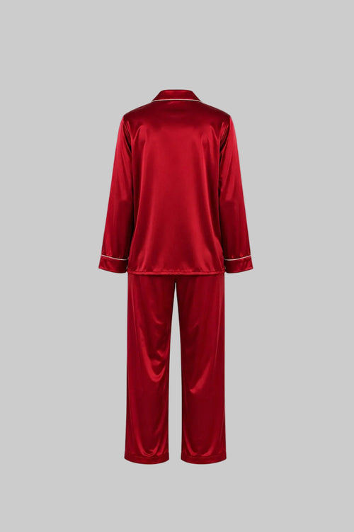 After Dusk Women’s Premium Satin Lounge Wear Set | Luxury Satin Fabric | Soft, Elegant  &  Comfortable | Wine Red
