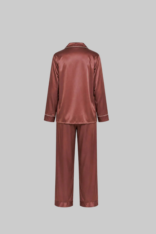 After Dusk Women’s Premium Satin Lounge Wear Set | Luxury Satin Fabric | Soft, Elegant  &  Comfort able | Coffee Brown