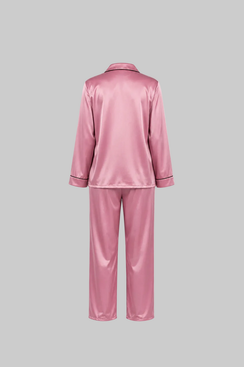 After Dusk Women’s Premium Satin Lounge Wear Set | Luxury Satin Fabric | Soft, Elegant  & Comfortable | Baby Pink