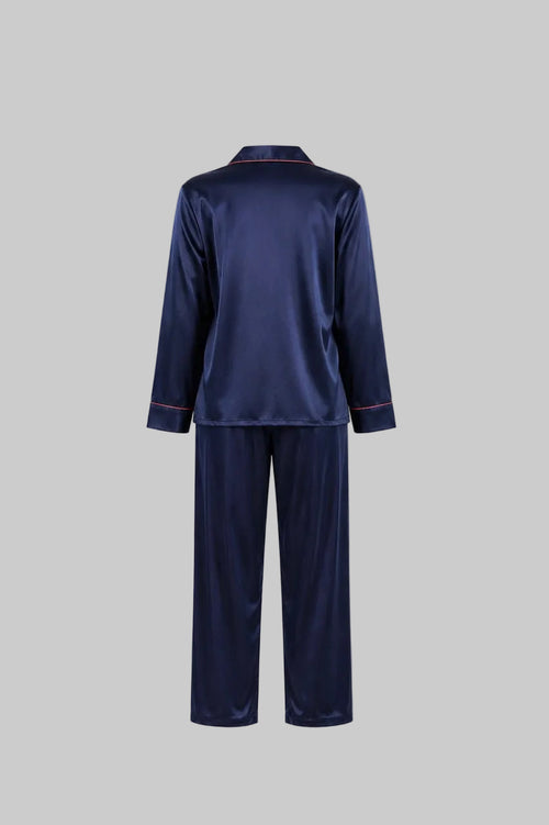 After Dusk Women’s Premium Satin Lounge Wear Set | Luxury Satin Fabric | Soft, Elegant  & Comfort able | Dark Navy Blue
