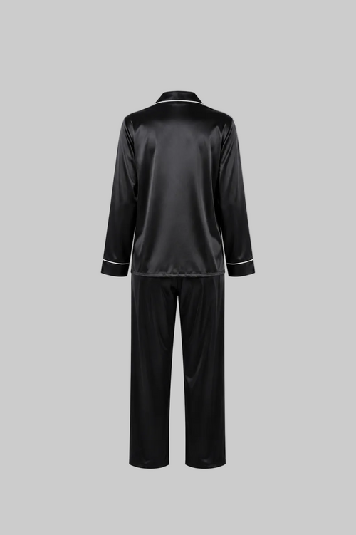 After Dusk Women’s Premium Satin Lounge Wear Set | Luxury Satin Fabric | Soft, Elegant  & Comfort able | Black