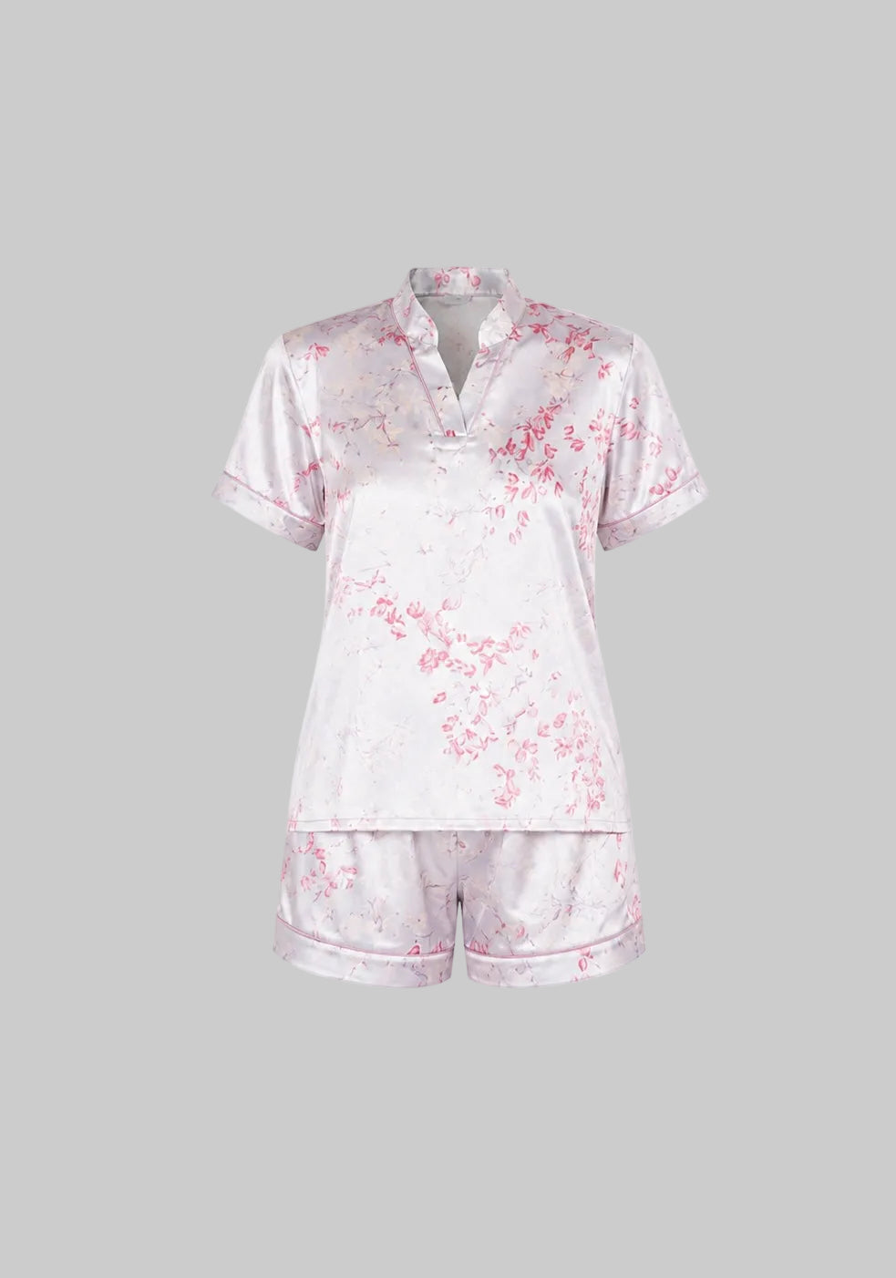 Mesmerro Golden Tropics Mustard Abstract Leaf Printed Women’s Co-Ord Set with Collared Half-Sleeve Top & Straight-Fit Pants