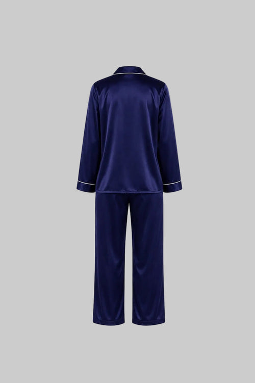 After Dusk Women’s Premium Satin Lounge Wear Set | Luxury Satin Fabric | Soft, Elegant  & Comfortable | Persian Blue
