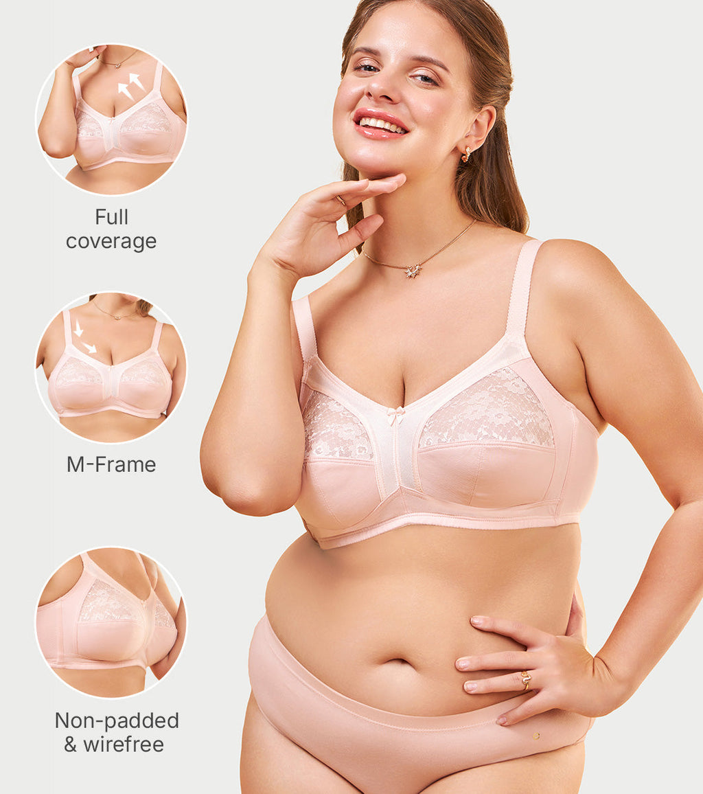Enamor Innovations Fabcool M-Frame Side Shaper Panel Women's Cotton Everyday Bra - Non Padded, Wirefree, Full Coverage - A014
