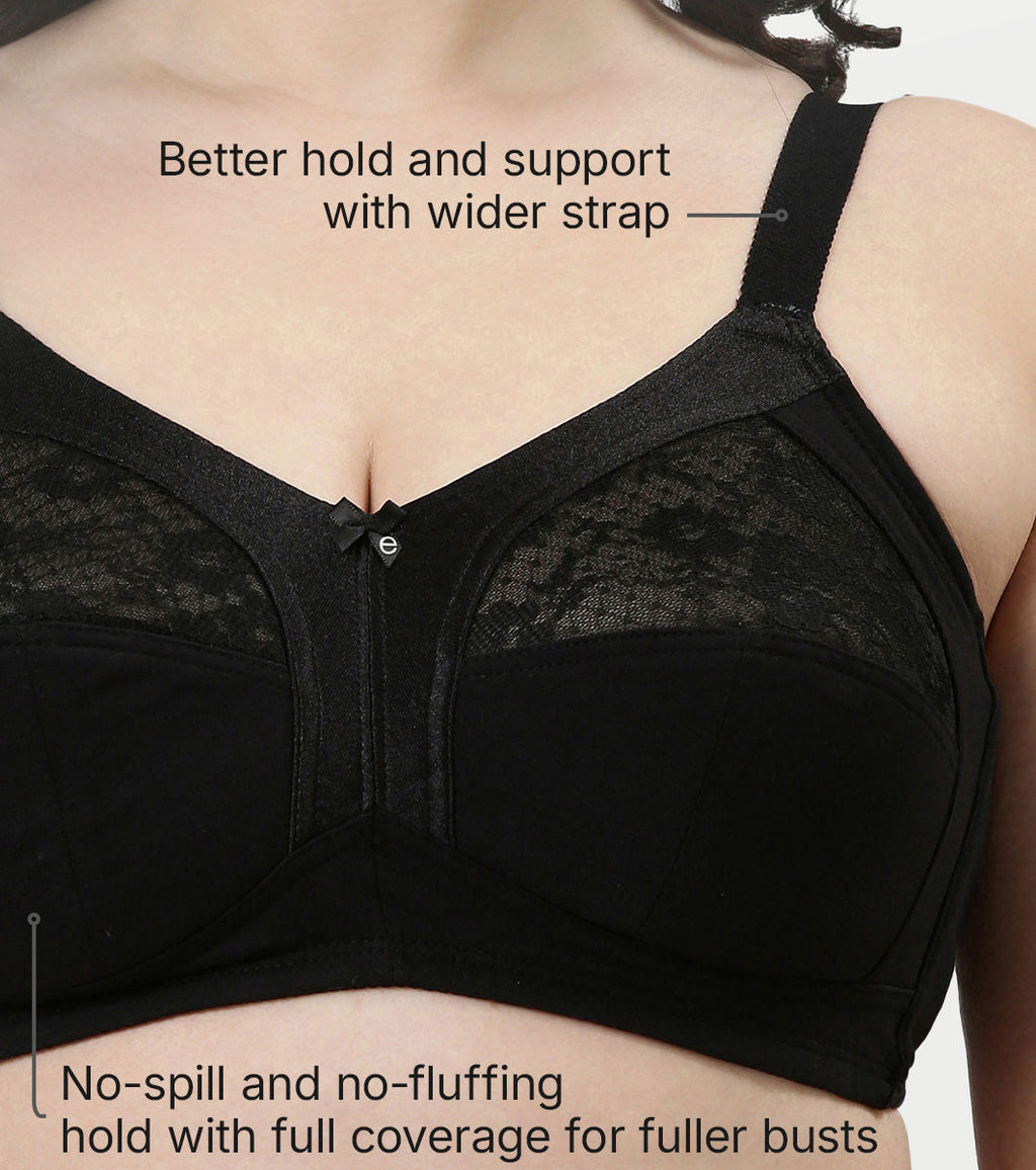 Enamor Innovations Fabcool M-Frame Side Shaper Panel Women's Cotton Everyday Bra - Non Padded, Wirefree, Full Coverage - A014