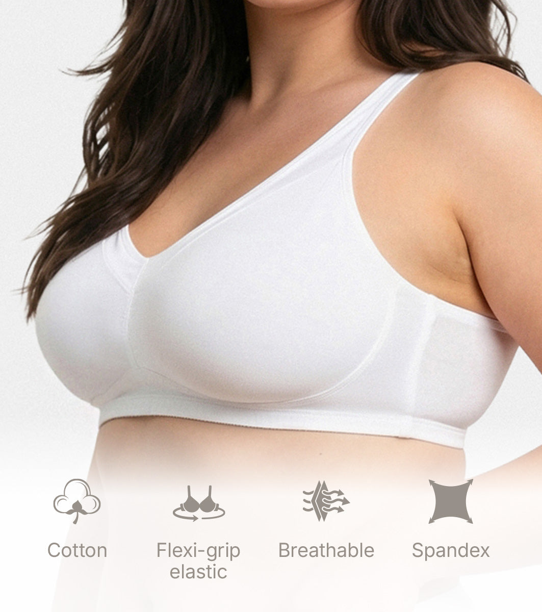 Enamor Full Support Super Lift Women's Cotton Everyday Minimizer Bra - Non Padded, Wirefree, Full Coverage - A112