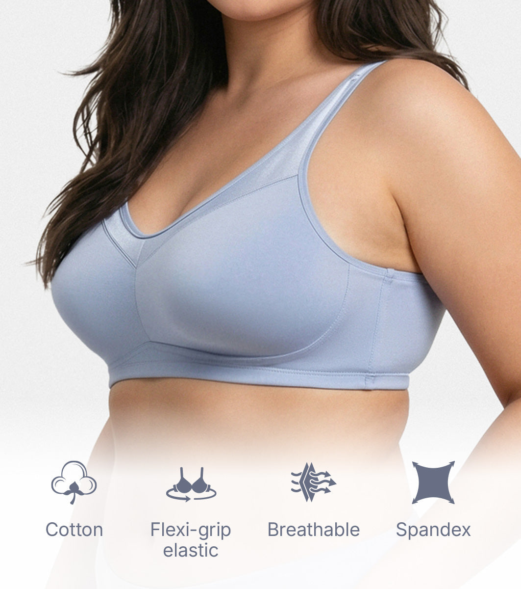 Enamor Innovations Pure Ease Women's, Ultra Smoothening Full Support Everyday Bra - No-Pinch, No-Dig Non Padded, Wirefree, Full Coverage - F121 (Available in Plus Sizes)