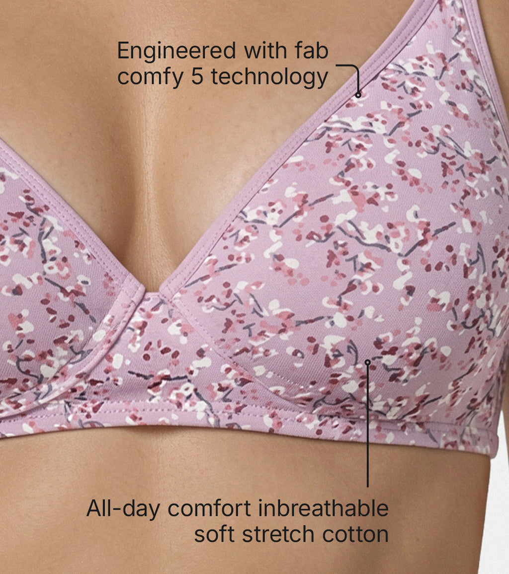 Enamor Perfect Coverage Cotton T-shirt Bra for Women- Padded and Wirefree A039