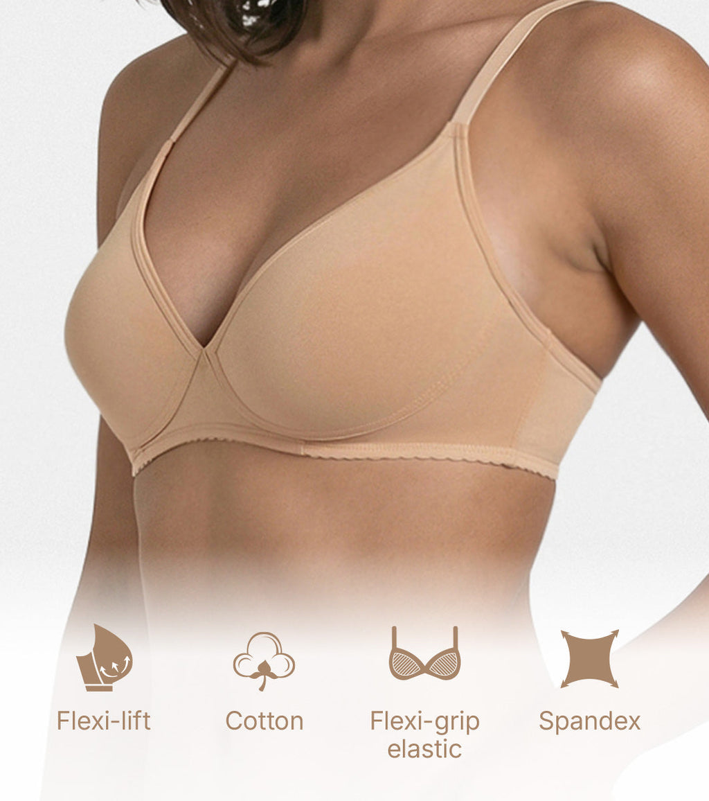 Enamor Perfect Coverage Cotton T-shirt Bra for Women- Padded and Wirefree A039