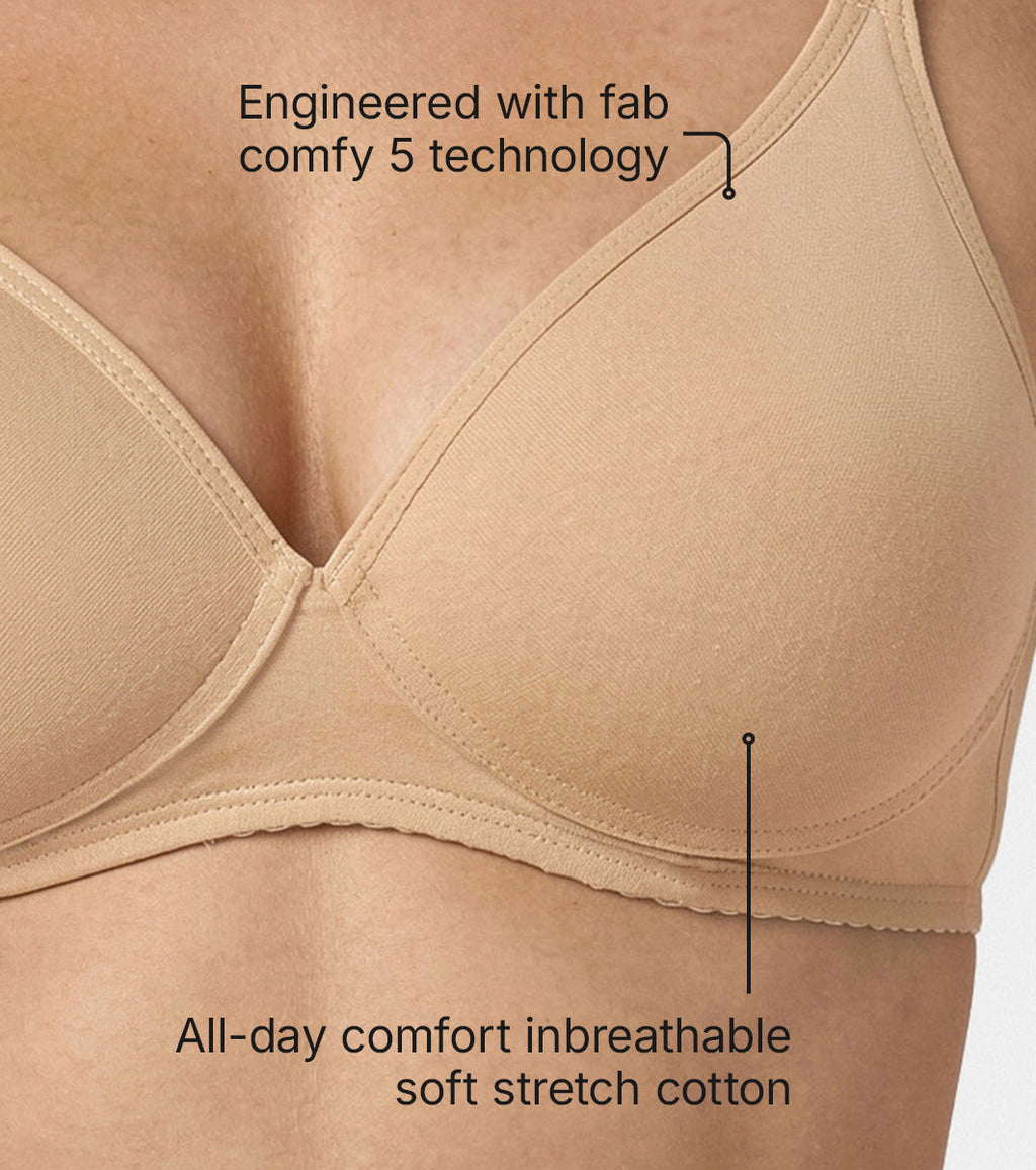 Enamor Perfect Coverage Cotton T-shirt Bra for Women- Padded and Wirefree A039