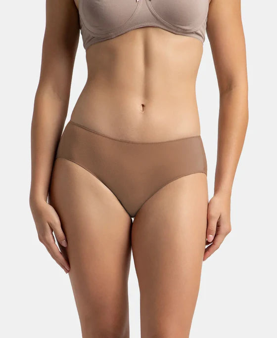 Jockey High Coverage Micro Modal Elastane Stretch Hipster With Ultrasoft Concealed Waistband - Deep Taupe