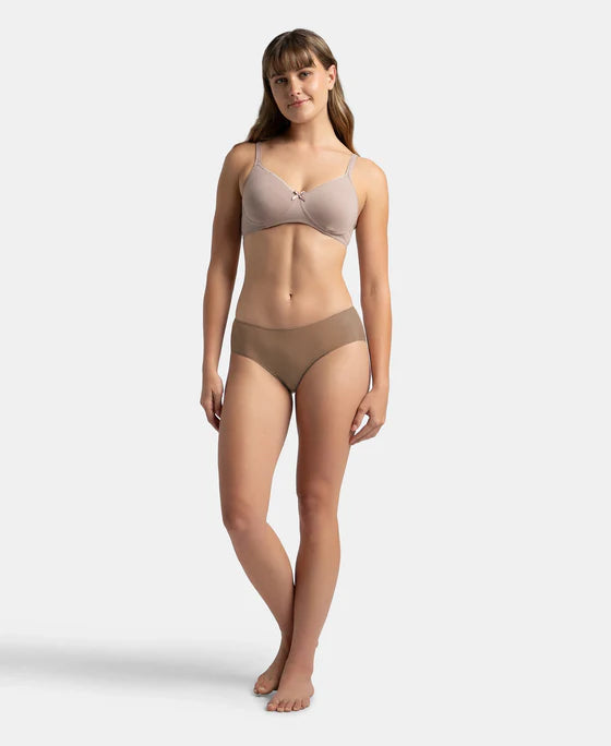Jockey High Coverage Micro Modal Elastane Stretch Hipster With Ultrasoft Concealed Waistband - Deep Taupe