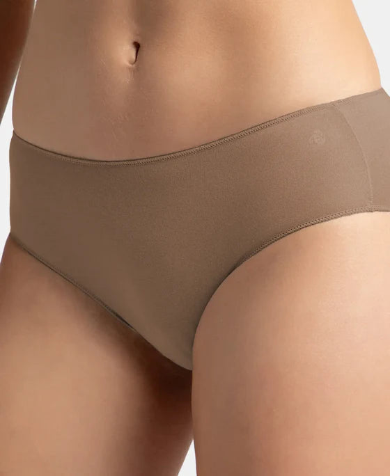 Jockey High Coverage Micro Modal Elastane Stretch Hipster With Ultrasoft Concealed Waistband - Deep Taupe