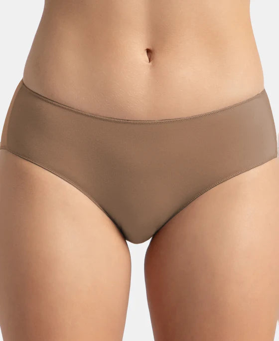 Jockey High Coverage Micro Modal Elastane Stretch Hipster With Ultrasoft Concealed Waistband - Deep Taupe