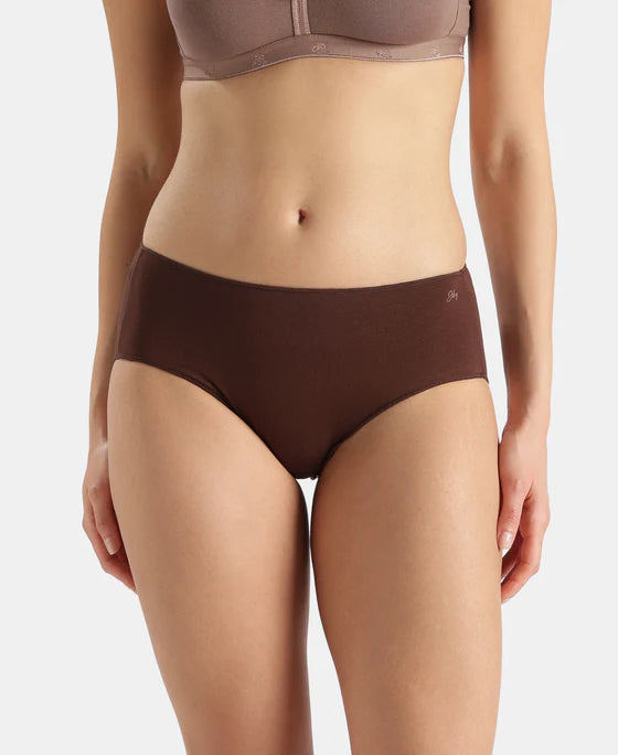 Jockey High Coverage Micro Modal Elastane Stretch Hipster With Ultrasoft Concealed Waistband - Chicory Coffee