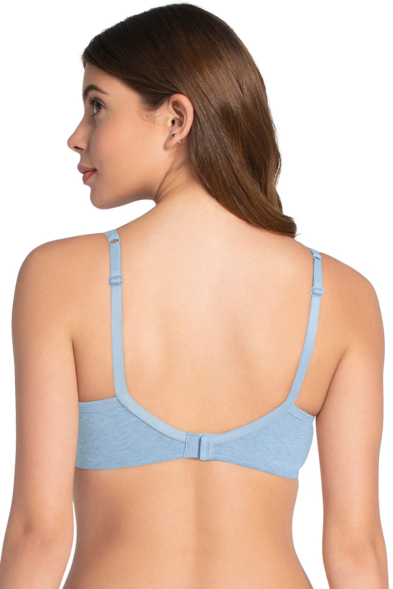 Amante Cotton Casuals Padded Non-Wired Lace T-Shirt Bra